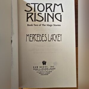 Storm Rising by Mercedes Lackey, HC no dust jacket